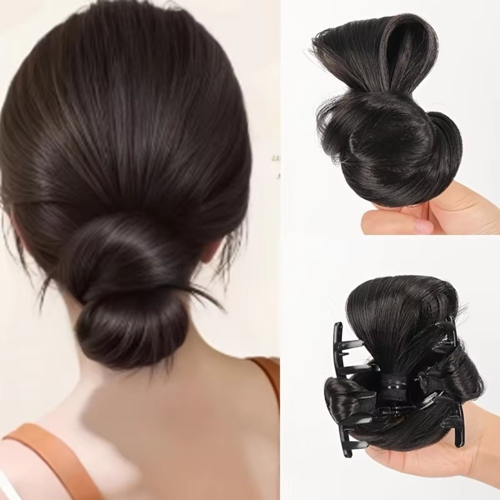 Claw Clip Messy Bun Hair Piece - Peruca de coque de cabelo naturalmente