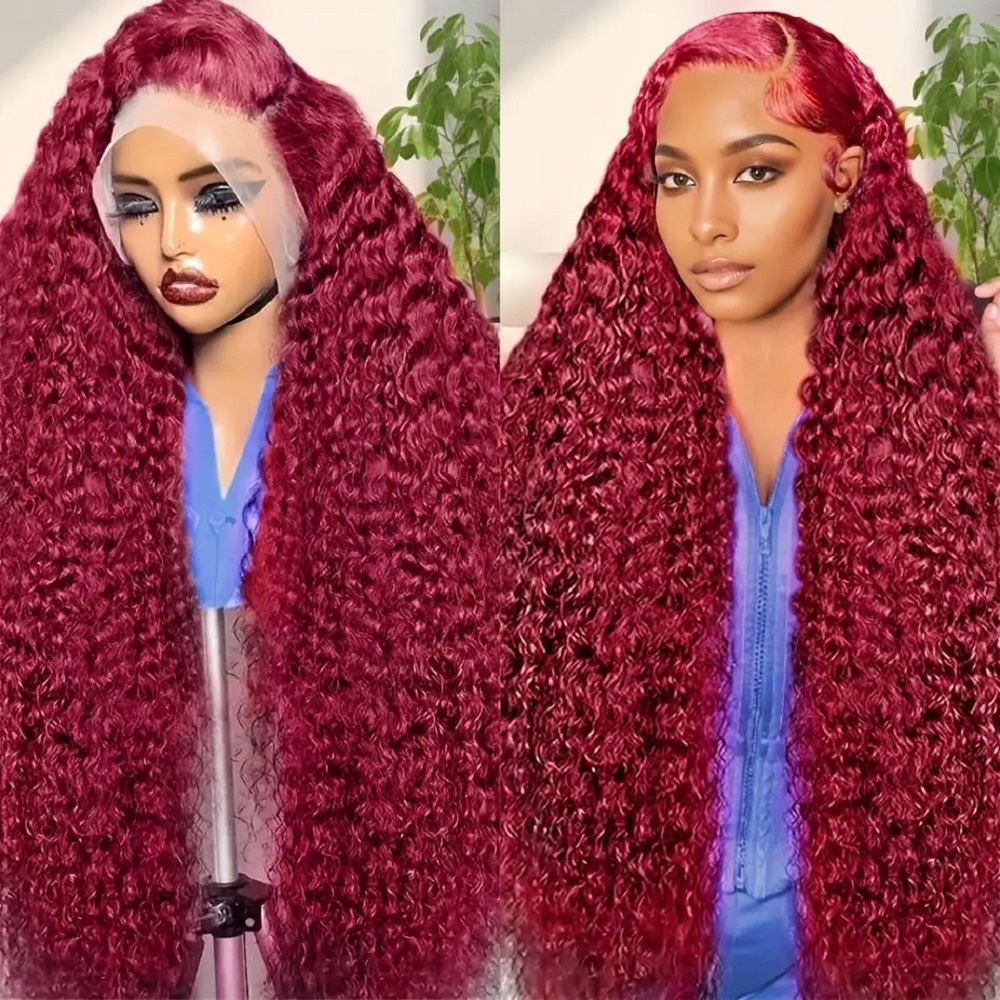 Lace Front Wigs - Peruca de Cabelo Humano Ondulado Profundo