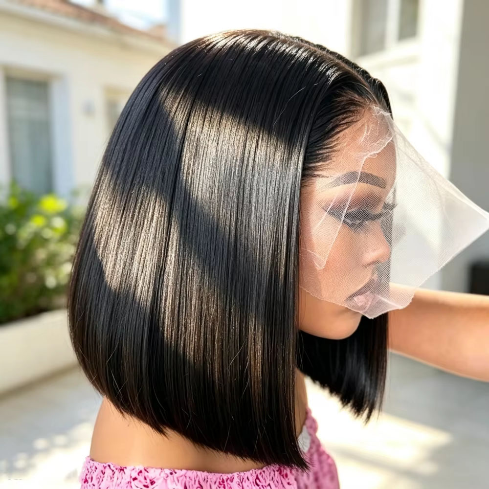 Pre Parted 13X4 Lace Front Bob Wig - Perucas frontais de renda reta 13x6