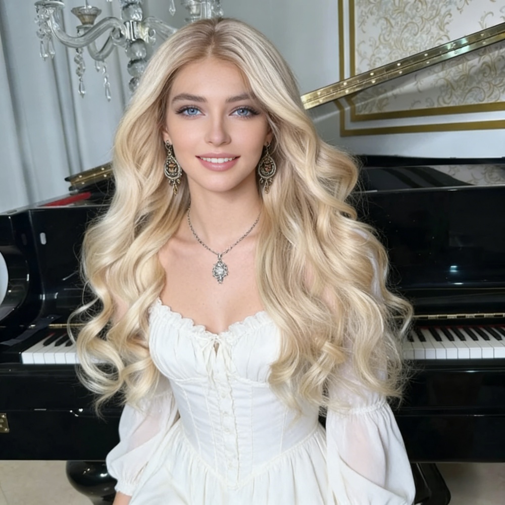 Perucas Lace Front Ombre 613 L - 613 Blonde Body Wave Lace Front Wig avaliação e preço