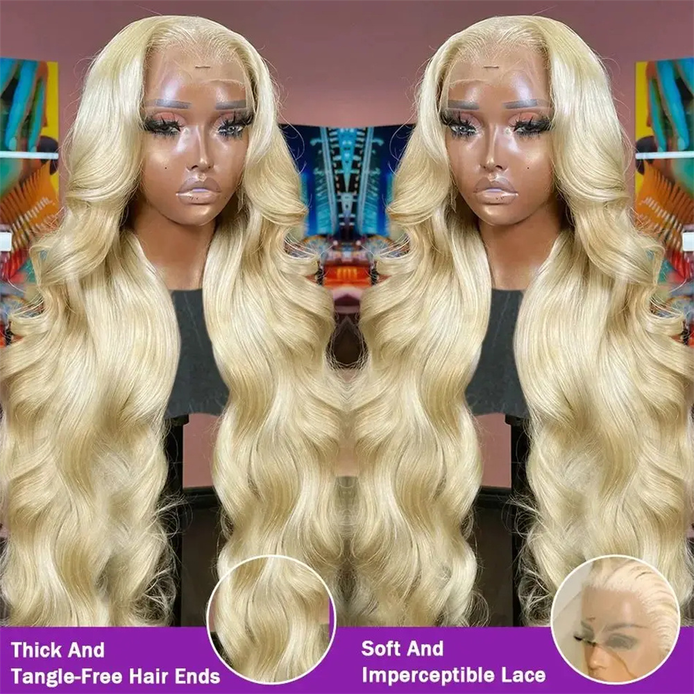 Finros onda do corpo 13x6 hd t - 613 Blonde Body Wave Lace Front Wig avaliação e preço