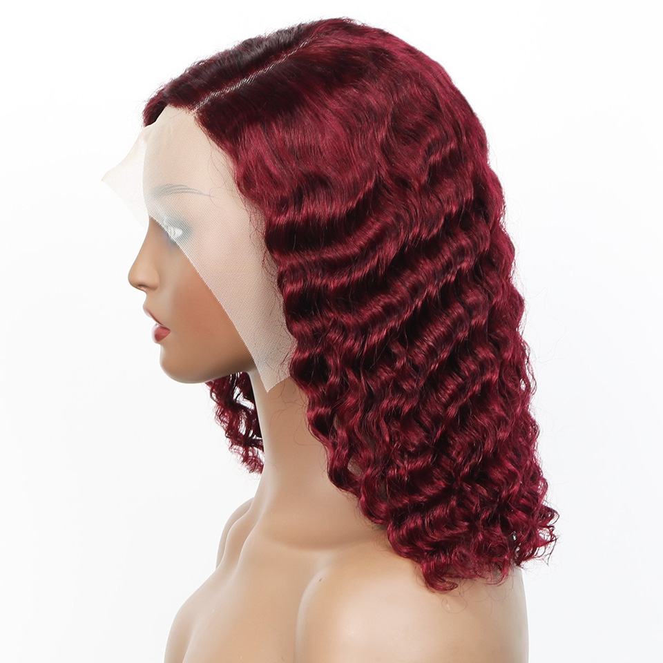 Peruca Bob Curta Ondulada Borg - Glueless Wear And Go Human Hair Wig avaliação e preço
