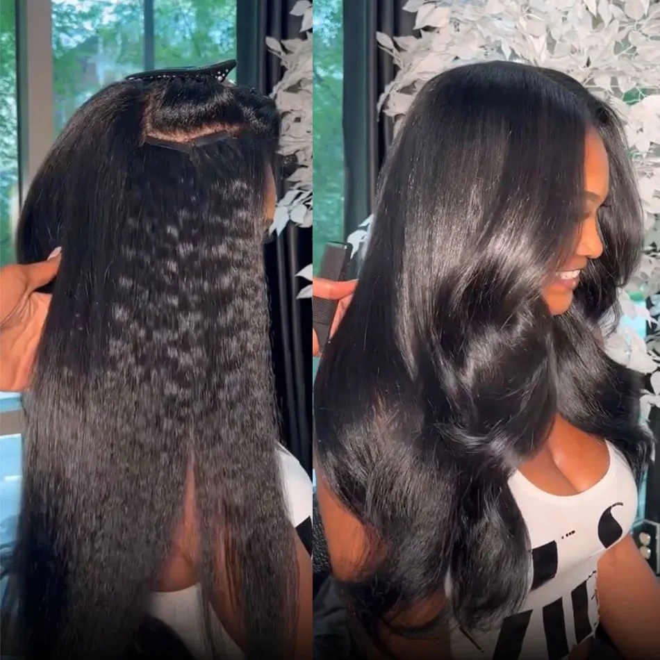 Kinky fita reta em extensões d - Invisible Tape In Extensions Real Hair avaliação e preço