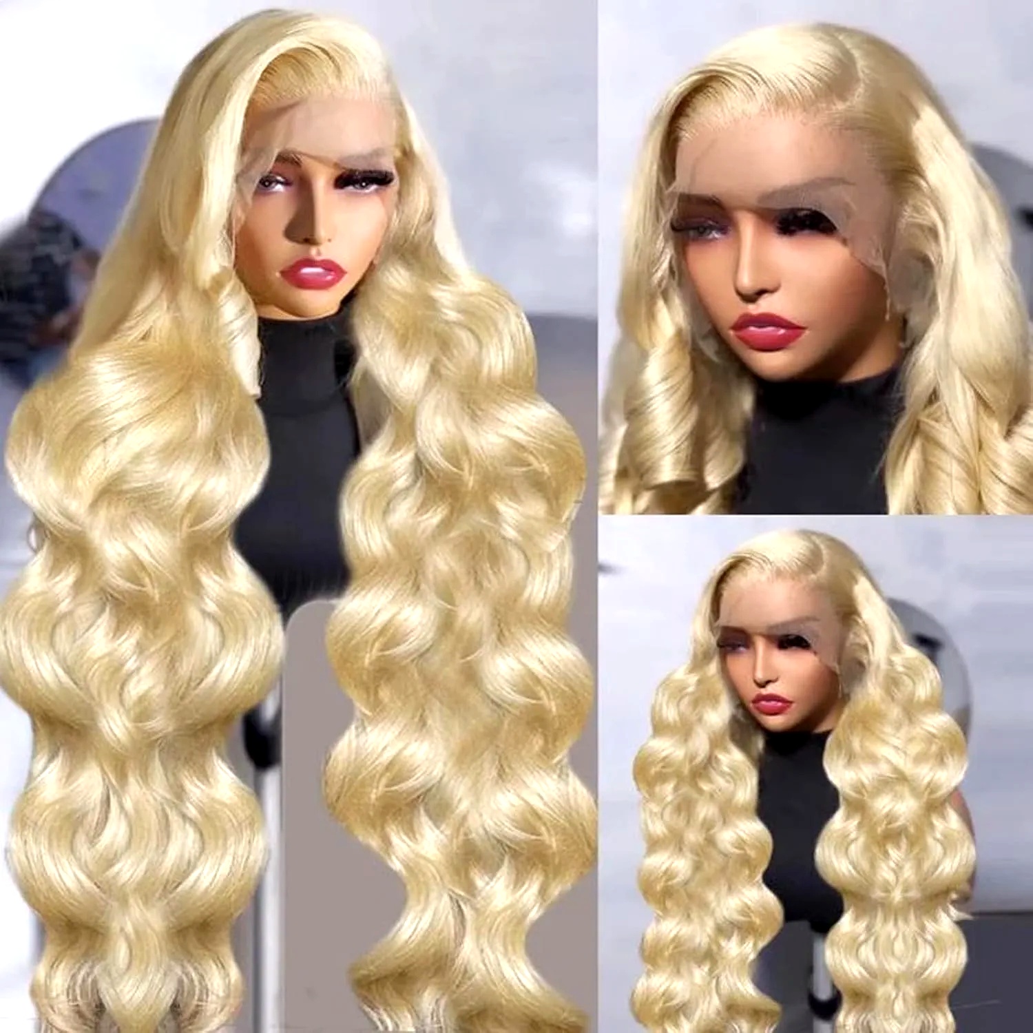 Peruca de Cabelo Humano 613 Lo - 613 Blonde Body Wave Lace Front Wig avaliação e preço