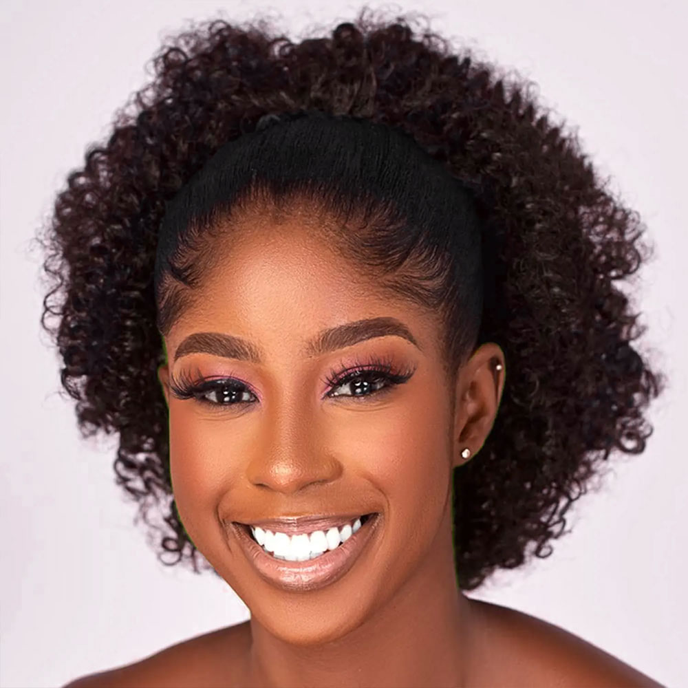 Extensão de Cabelo Afro Puff C - Drawstring Afro Curly Puff Ponytail avaliação e preço