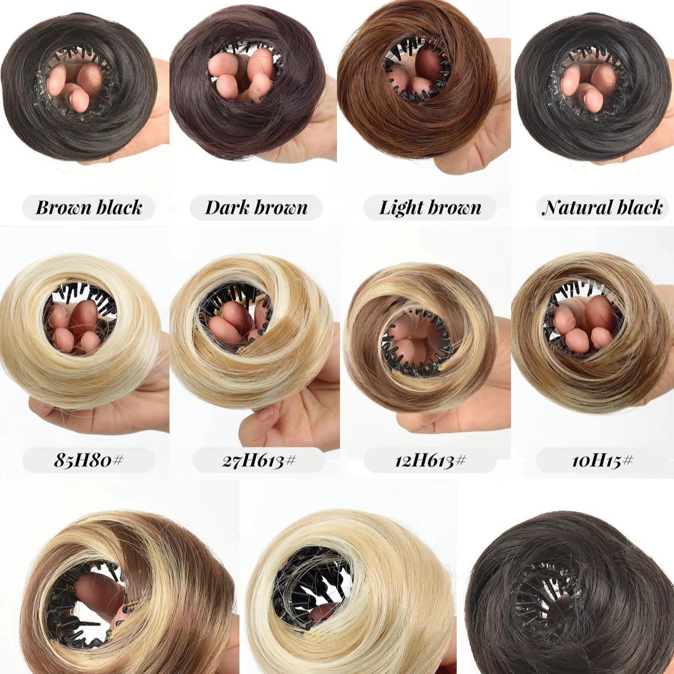 Presilha de Cabelo Sintética M - Claw Clip Messy Bun Hair Piece avaliação e preço