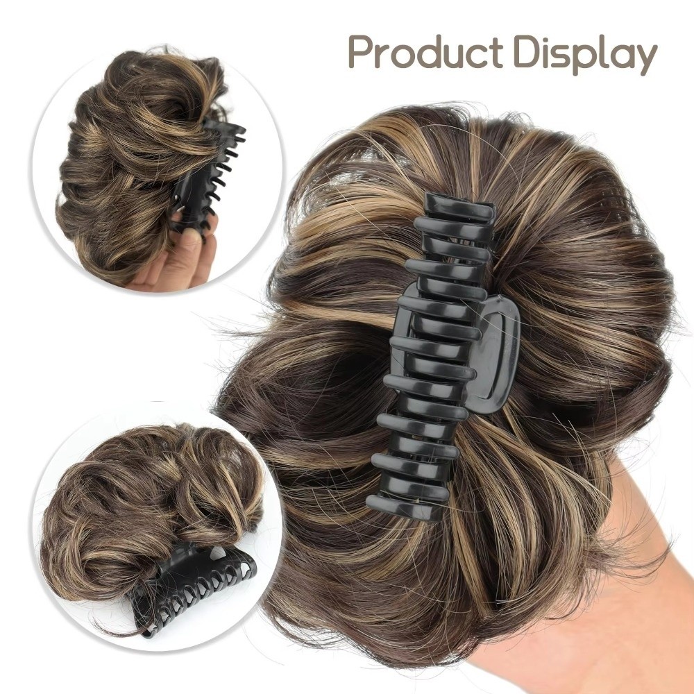 Aplique de Cabelo Sintético On - Claw Clip Messy Bun Hair Piece avaliação e preço